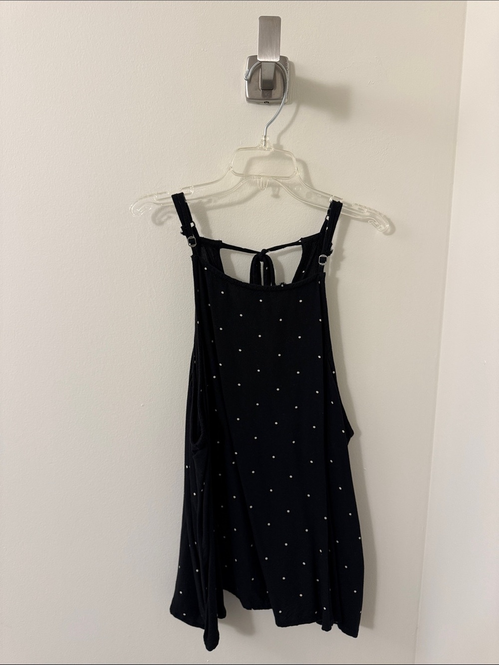 Hollister Black Polka Dot Sleeveless Tank Top